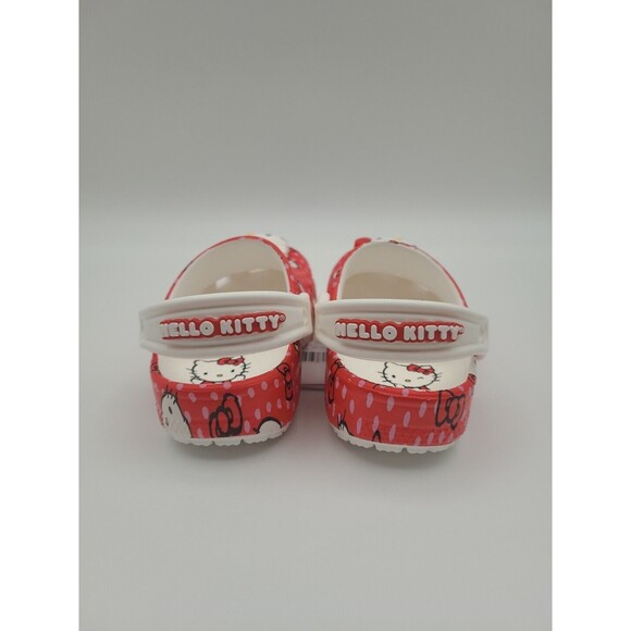 Crocs X Sanrio Hello Kitty Red Kid's Size C6 Classic Clog Slip On 210577-90H New - Picture 4 of 7
